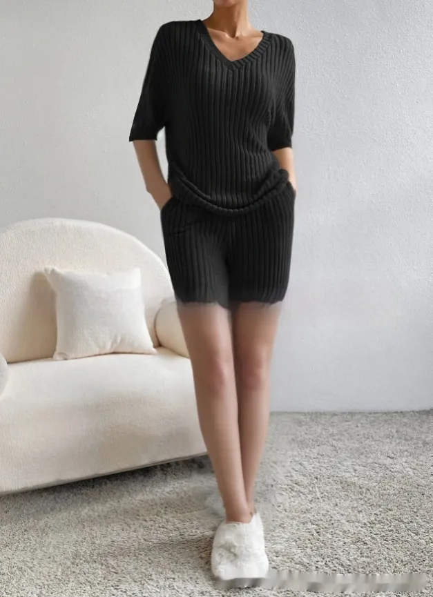 Fashion Individual Casual Loose Women's Suit - Black
