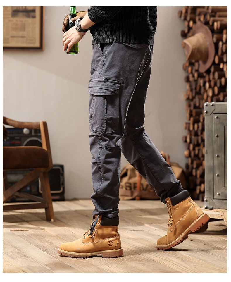 Calça Masculina Cargo Soltas de Rua Alta