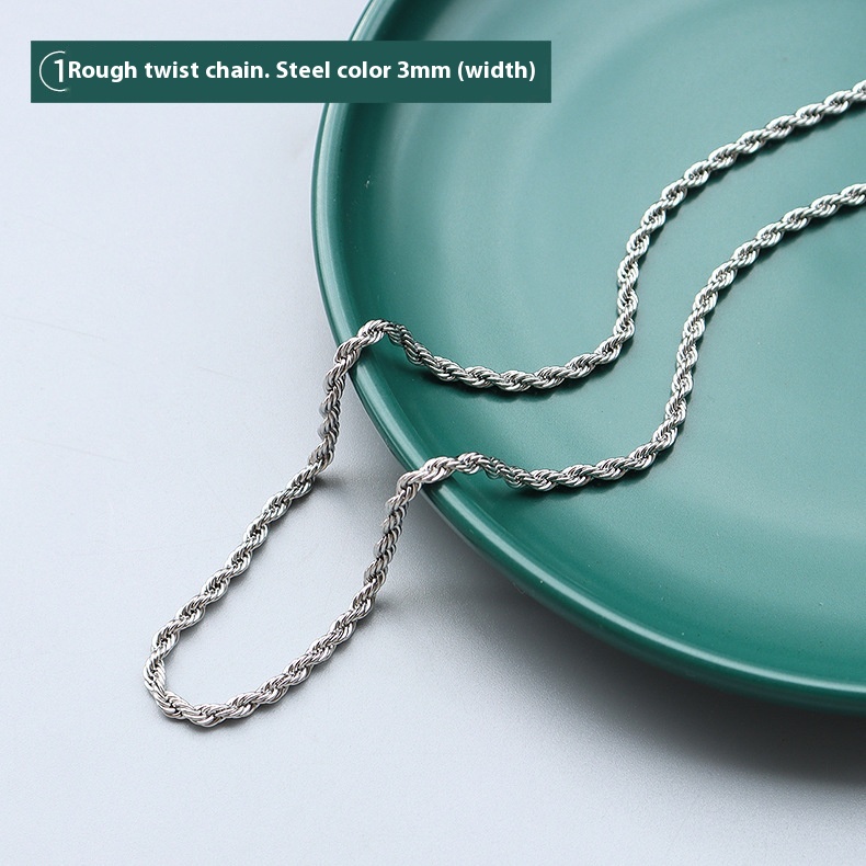 Female Titanium Steel Plated 18K Clavicle Chain Jewelry
