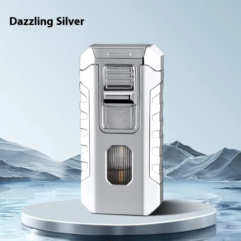 Three Fire Straight Blue Flame Cigar Lighter