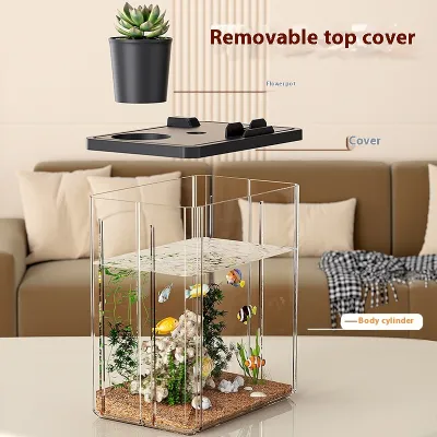 Desktop Small Fish Tank Landscape Thickening