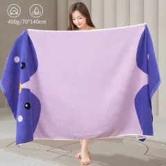 Household Fashion Cotton Large Bath Towel - Purple - View 1