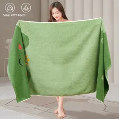Household Fashion Cotton Large Bath Towel - Green - View 1