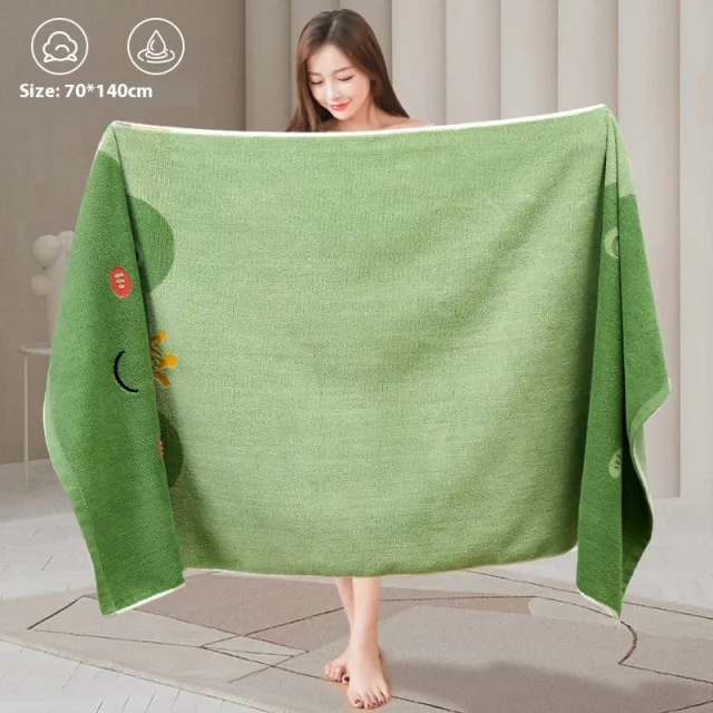 Household Fashion Cotton Large Bath Towel Green - Shop at LoveMi