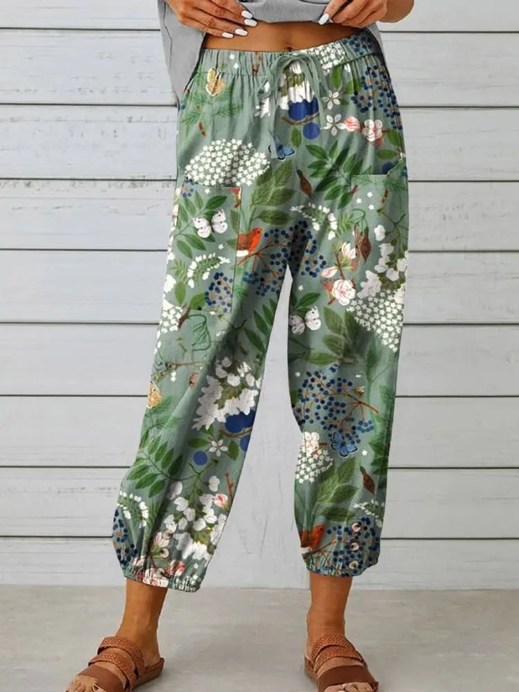 Cotton And Linen Loose Casual Women's Pants Straight - 5 Colors