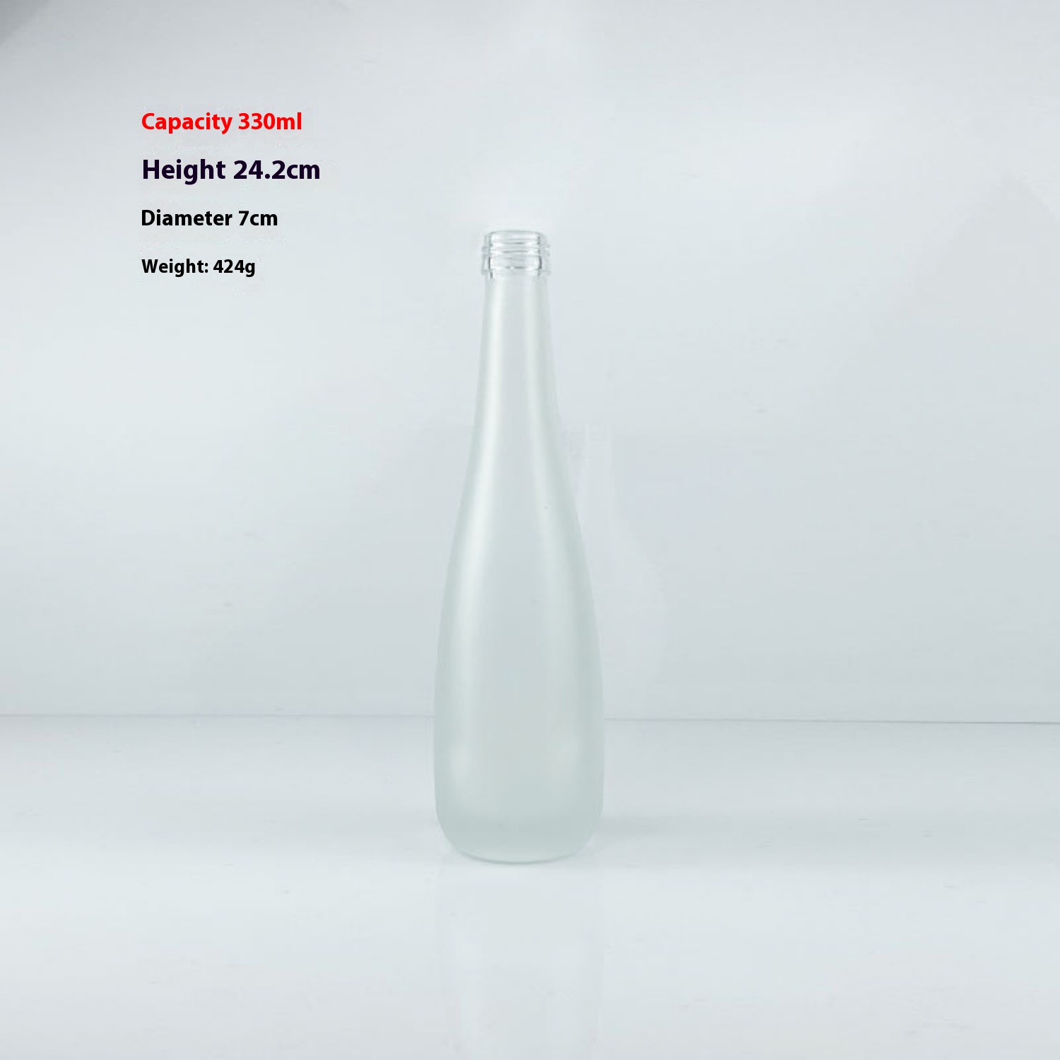 زجاجة مشروب بتصميم الفم الحريري المثلج