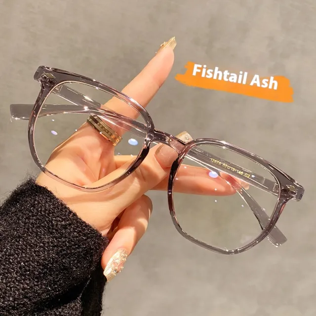 With Glasses Option Myopia Glasses Rim All match Frame C2 Fishtail Ash - Shop at LoveMi