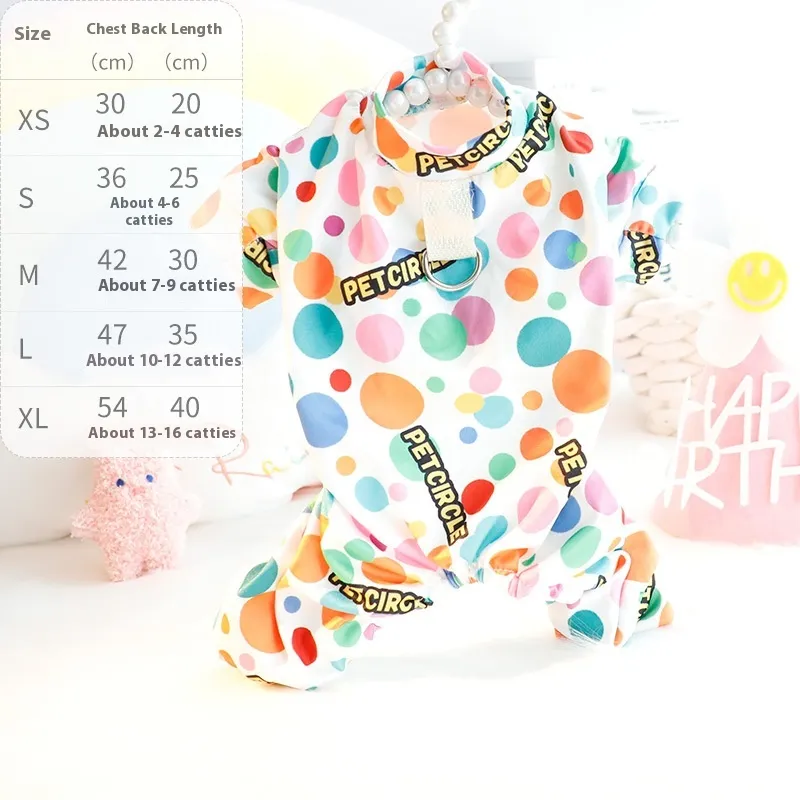 Pet Dog Clothes Autumn And Winter Undershirt - Color Bubble