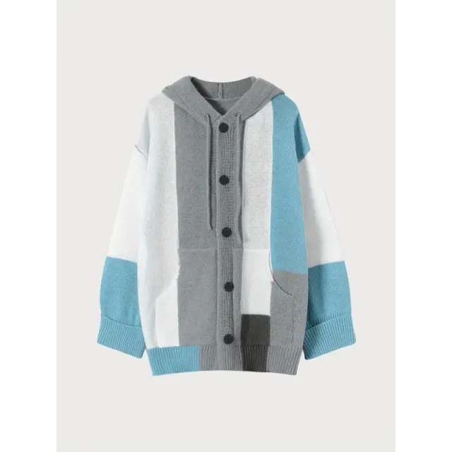 Versatile Long Sleeved Hooded Woolen Knitted Sweater Color - Shop at LoveMi