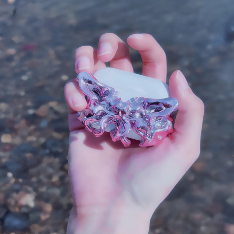 Funda de Auriculares Mariposa Metálica Hueca Impresa en 3D - imagen 1