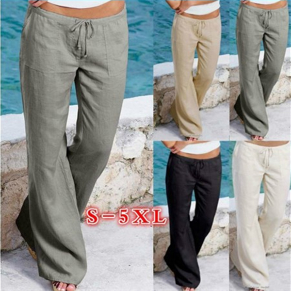 Women's loose trousers with pockets