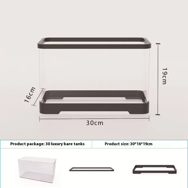 Four Generation Acrylic Fish Tank Lazy Transparent 300 Classic Black - Shop at LoveMi
