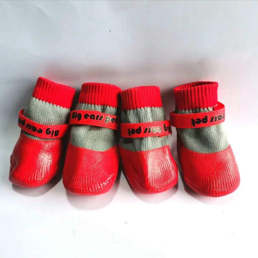 Pet Dog Soft Bottom Anti-scratch Anti-dirty Shoe Cover - Red