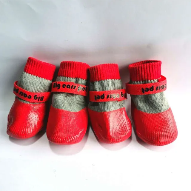 Pet Dog Soft Bottom Anti scratch Anti dirty Shoe Cover Red - Shop at LoveMi