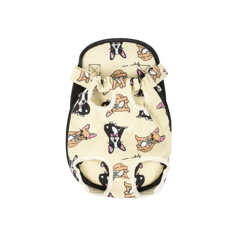 Go Out Portable Chest Shoulder Pet Bag Breathable Travel Pet Bag - Beige Puppy
