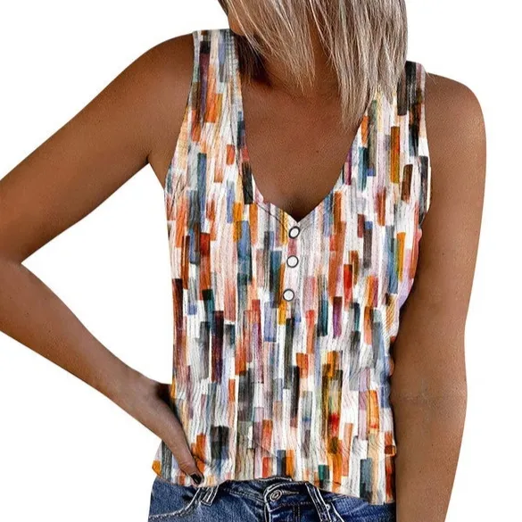 Fashionable 3D Digital Printed Camisole Vest Nbx14 Hj1103 M - Shop at LoveMi