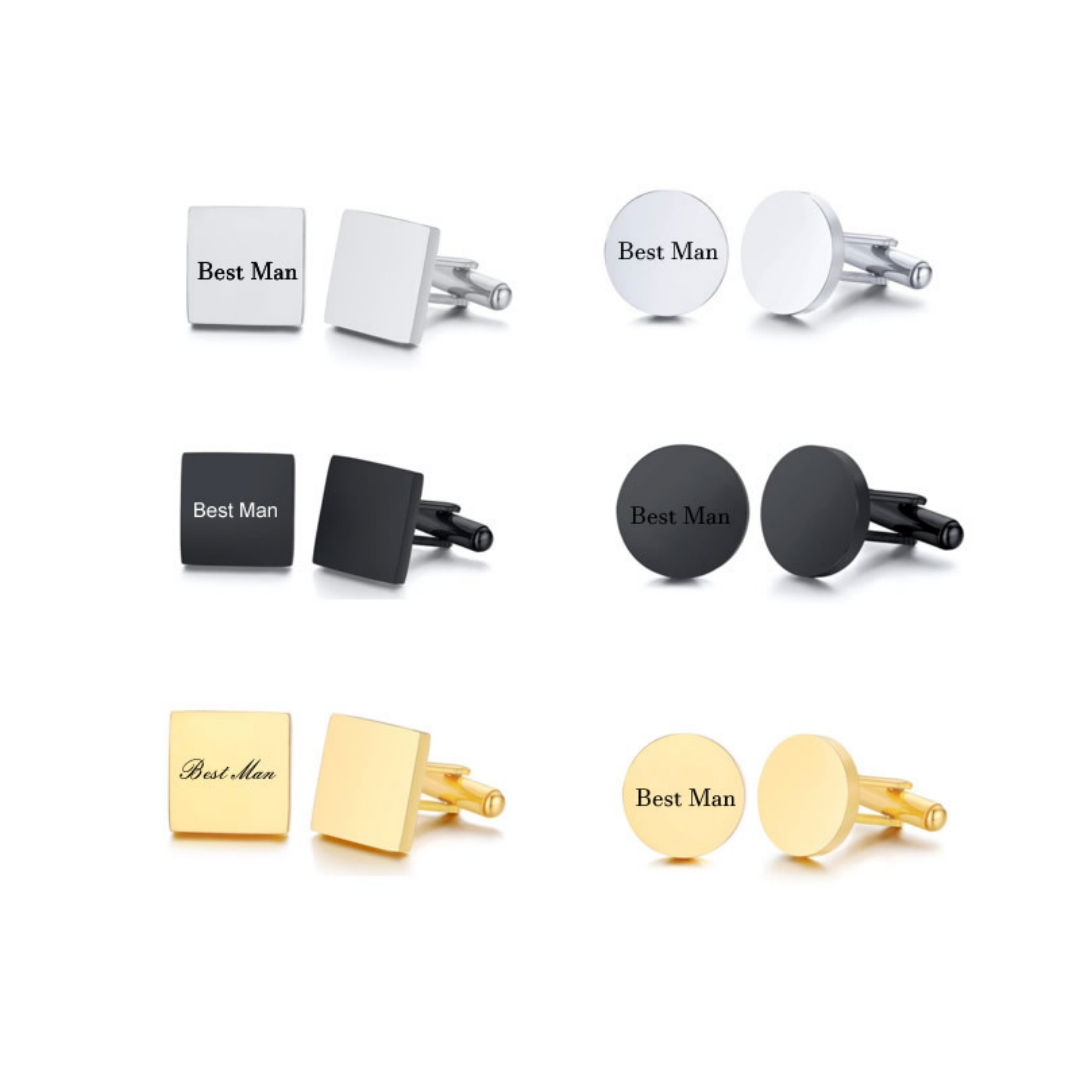 European And American Minimalist Household Stainless Steel Cufflinks