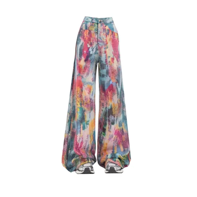 Printed Splash ink Palette Dopamine Color Jeans For Women Colorful - Shop at LoveMi