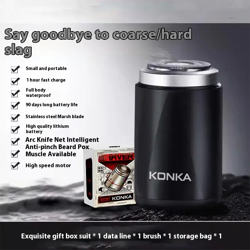 Electric Shaver Super Clean Portable - 1308 Black