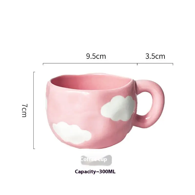 Cute Girl Heart Home Creative Hand-pinched Coffee Cup