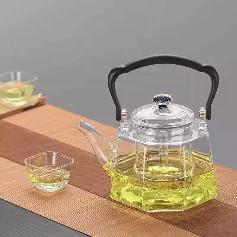 Kettle teapot glass large capacity teapot (liubao smoky