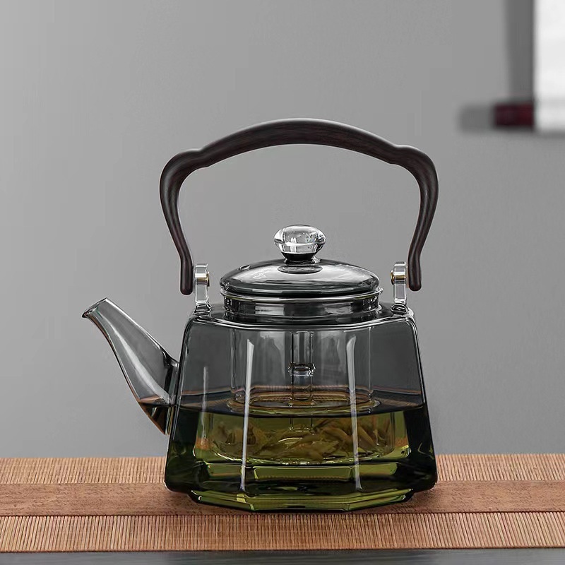 Kettle teapot glass large capacity teapot (liubao smoky