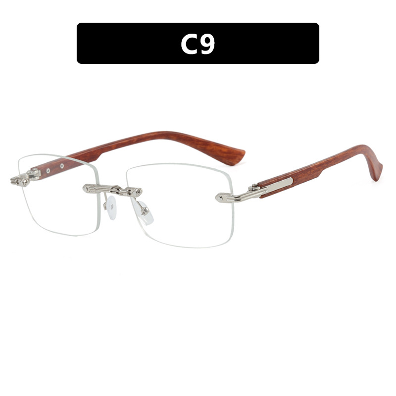 Square Frameless Trimming Sunglasses Men's UV Protection - Image 4