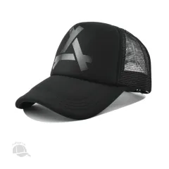 Men's Outdoor Leisure Peaked Cap Wide Brim Sunshade Breathable Net Cap - Black A - View 1