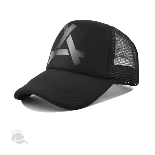 Men's Outdoor Leisure Peaked Cap Wide Brim Sunshade Breathable Net Cap Black A - Shop at LoveMi