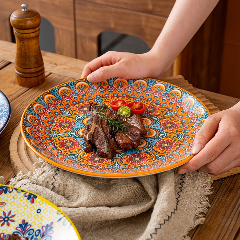 New Bohemian Ceramic Platter Creative Tableware