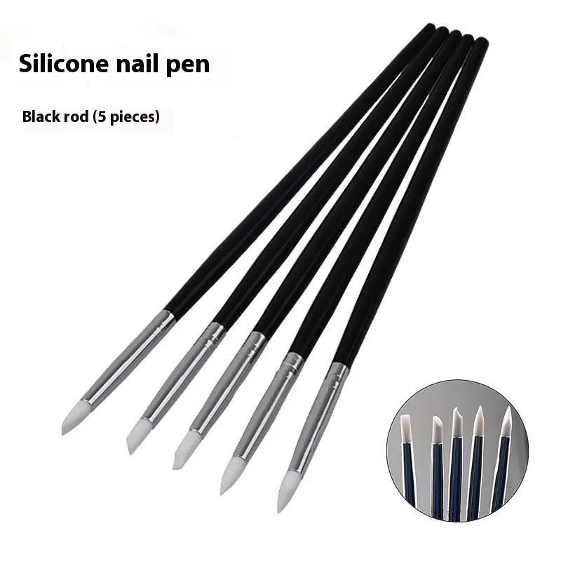 Painted Hollow Carved Nail Art Super Soft Silicone Pen