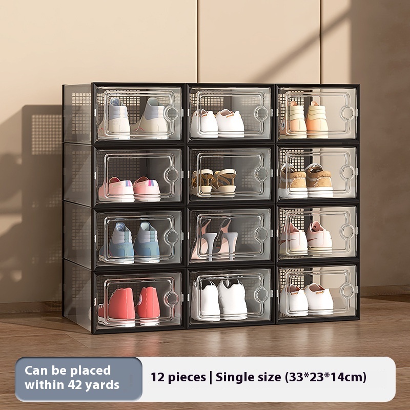 Thick Transparent Shoe Box Shoes Dust-proof And Moisture-proof Storage Cabinet - Image 5