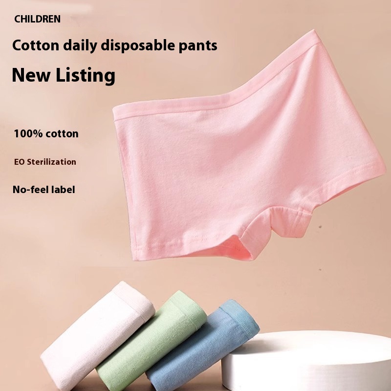 Disposable Women's Pure Cotton Sterile Mid Waist Children's Underwear