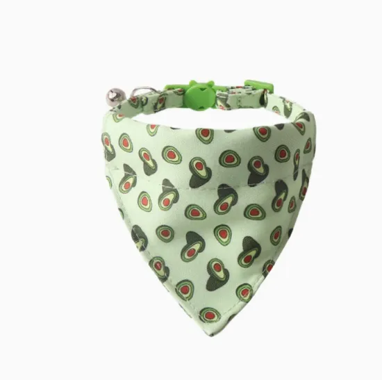 Fruit Blossom Series Bow Tie Cat Collar Avocado Triangle Towel - Shop at LoveMi