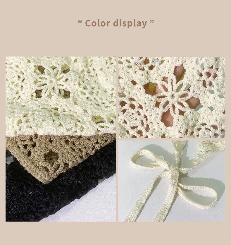 Knitted Crocheted Hollow Triangular Binder
