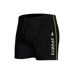 Anti-embarrassment Boxers Swimsuit Plus Size Hot Spring Swimming Trunks - Yellow - View 1