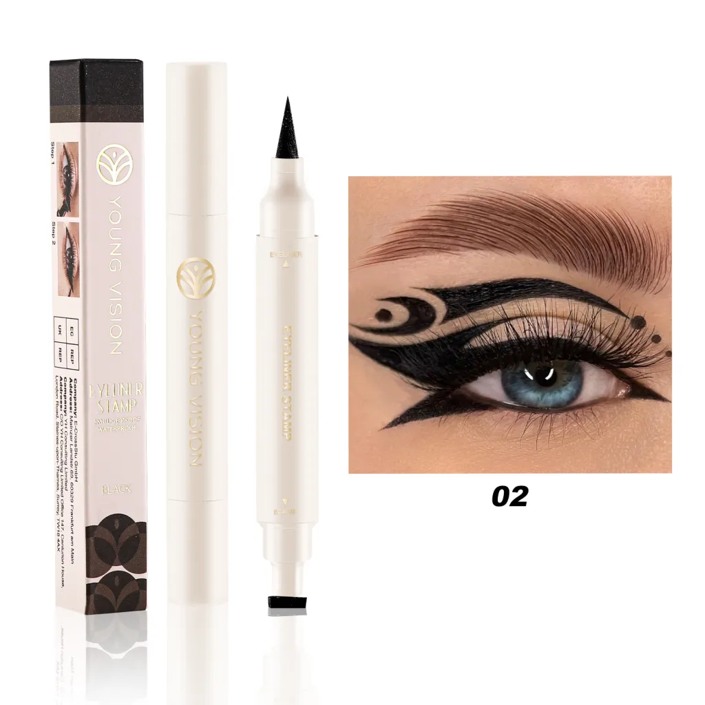 Black And White Seal Eyeliner Not Easy To Smudge - White
