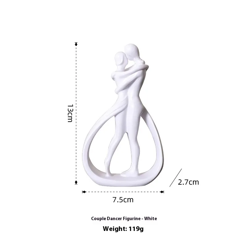 Living Room Model Room Soft Decoration Light Luxury Ornaments - White Small Size