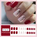 Christmas Jelly Glue Nail Sticker Wear Fake Nails view 4