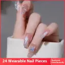 Pearl Broken Aurora Butterfly Wear Nail Tip view 3
