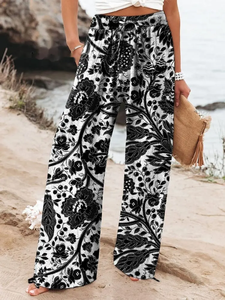 Street Hipster Plus Size Casual Pants Wide Leg Sports Trousers