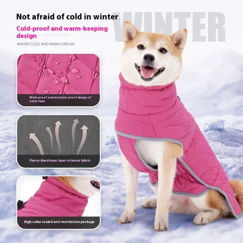 Pet Clothes Lightweight Medium Large Dog Cotton-padded Cold-proof