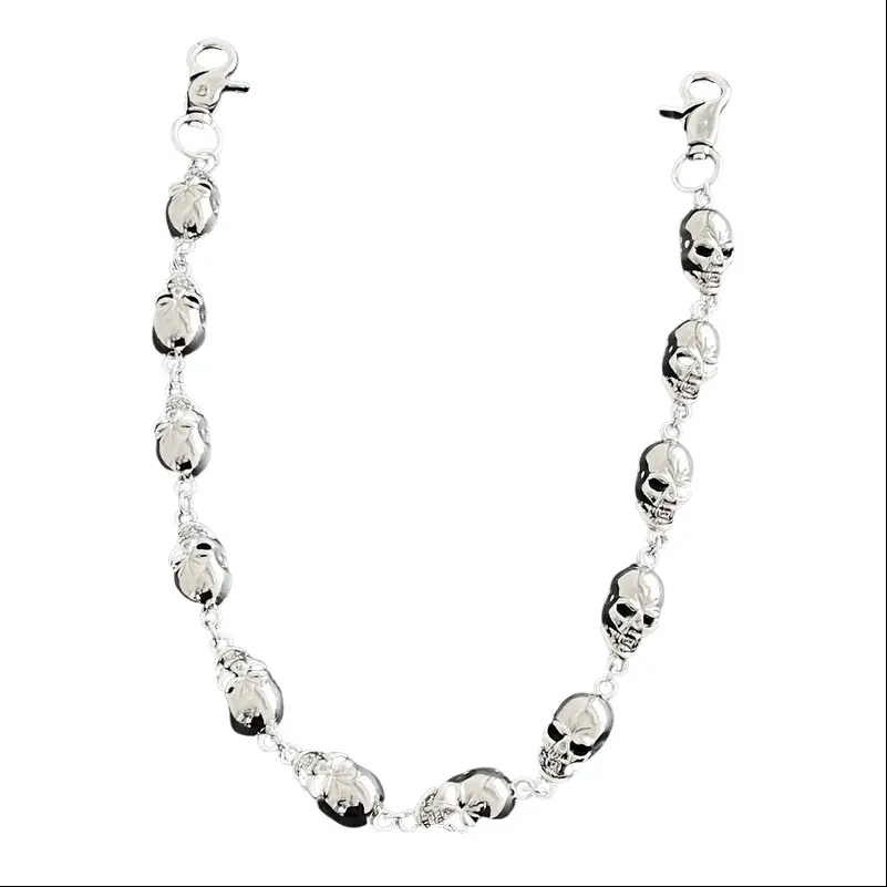 Metal Dark Skull Waist Chain For Men And Women Phants Zipper