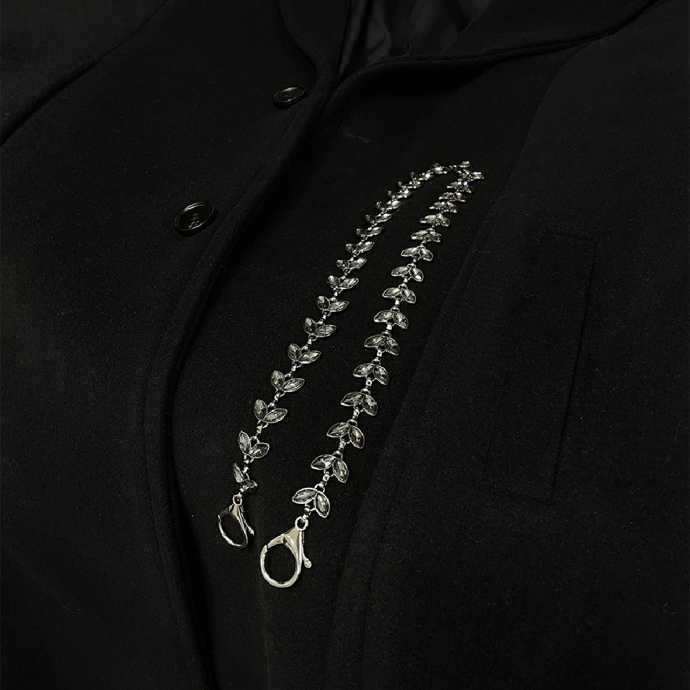 Spot Drill Long Chain Plus Lobster Buckle Fashion Clothing Bag Pants Decoration Accessories