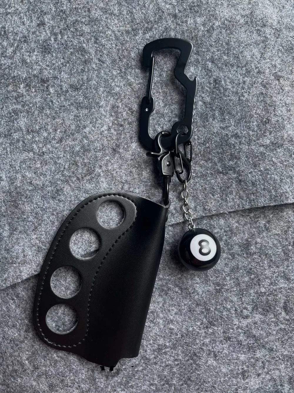 Keychain Pendant Lighter Protective Cover Waist Accessories - Black