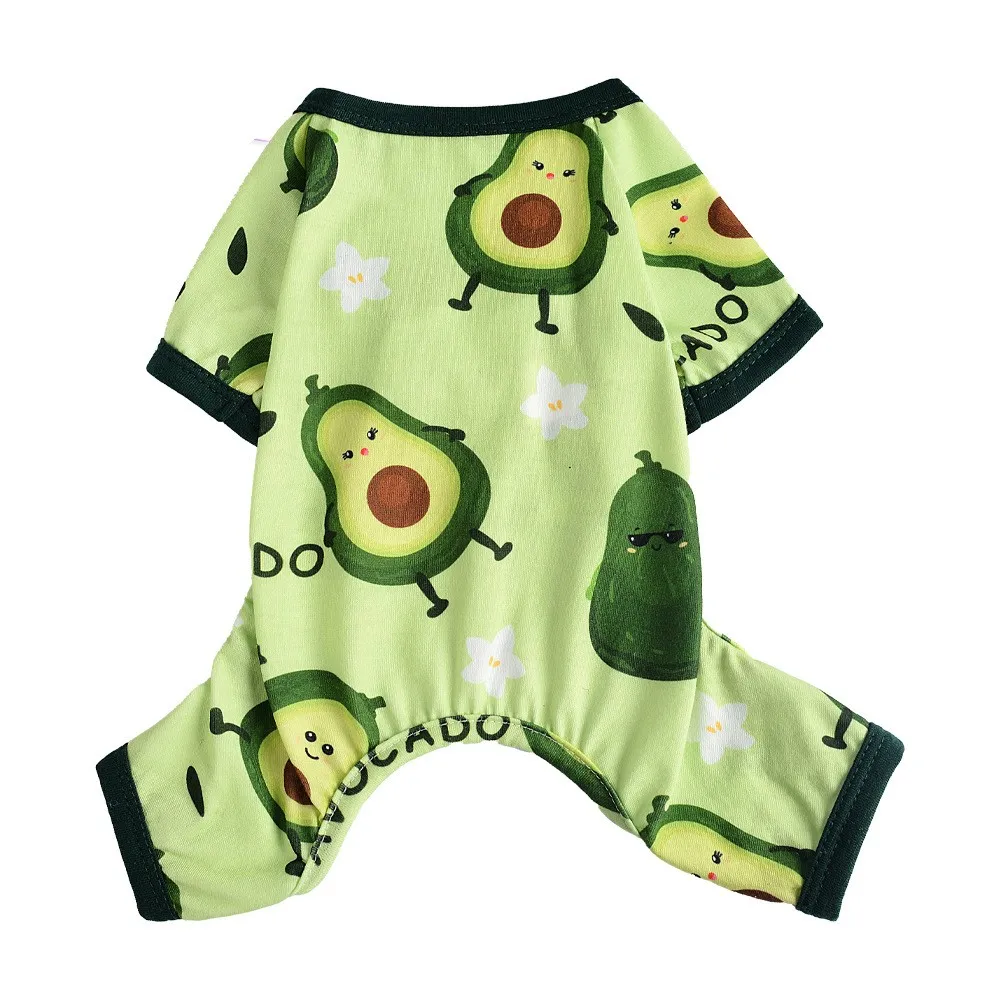 Cross-border Pet Clothes Four Seasons Four-legged Pet Clothing Pajamas Jumpsuit Dog Clothing Global One Piece - Grass Green