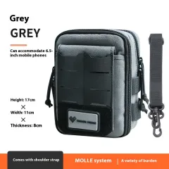 Multifunctional Outdoor Equipment Sports Toolkit Camouflage Tactics Waist Bag - Gray - View 1