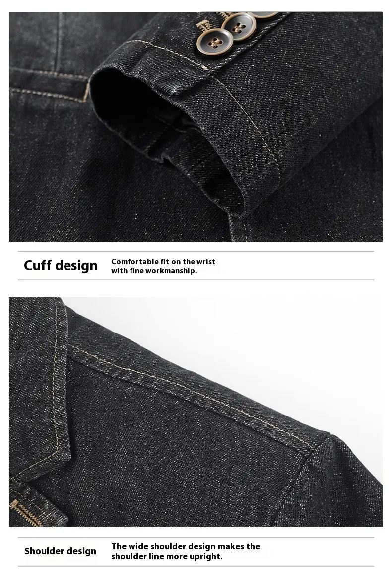 Spring And Autumn Denim Jacket Business Leisure