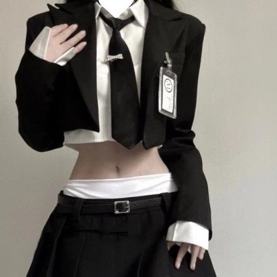 Summer New Short Shirt Suit Splicing Skirt Three Pieces Women's Set Dress