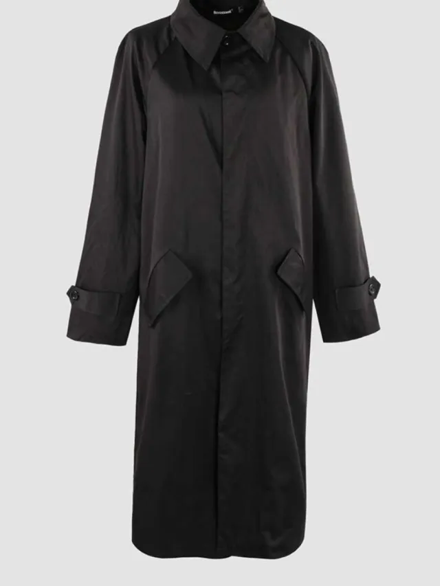 Nerazzurri Men's Duster Lapel Single Breasted Loose Casual Jacket Black - Shop at LoveMi